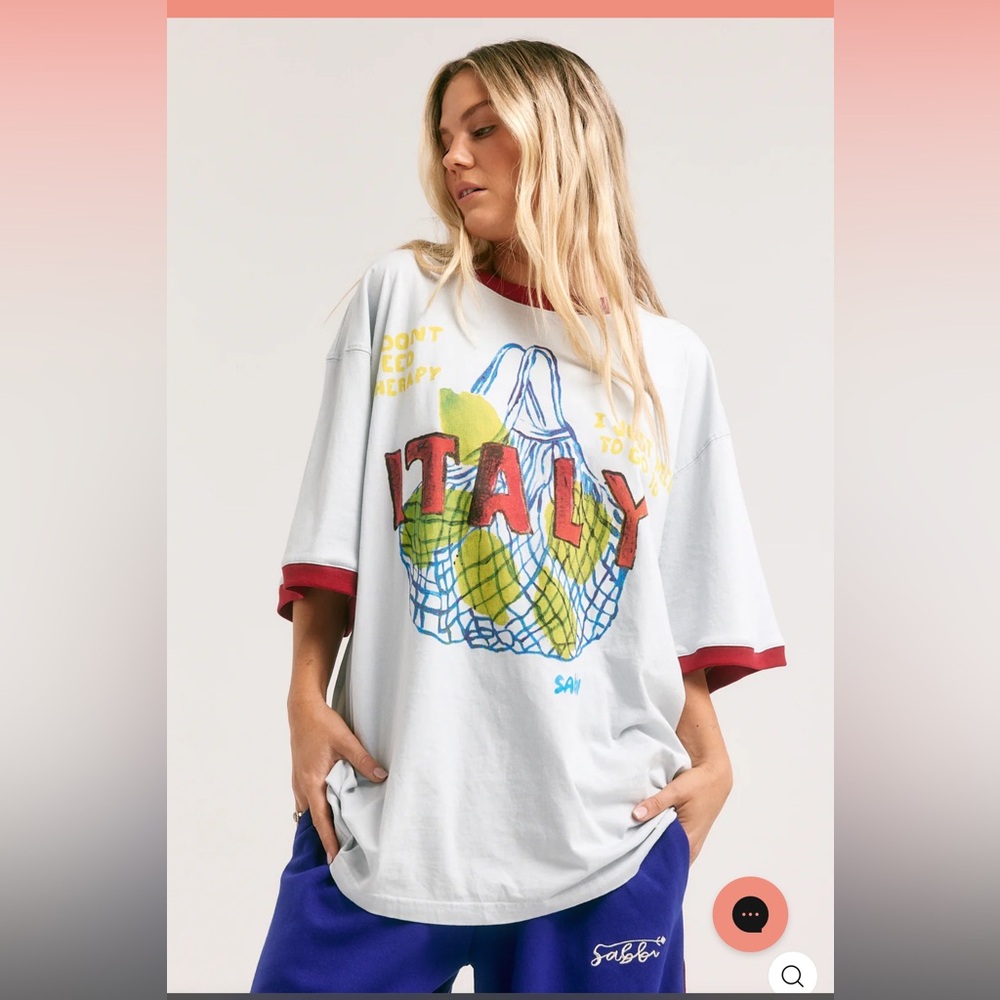 NWT Sabbi - very oversized Italy Tee